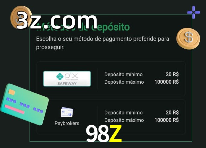 O cassino 98Zbet oferece uma grande variedade de métodos de pagamento